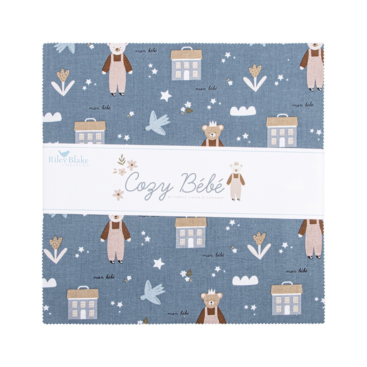 Cozy Bebe 10" Square Pack (Layer Cake / 10" Stacker) by Simple Simon & Company for Riley Blake (10-16430-42)